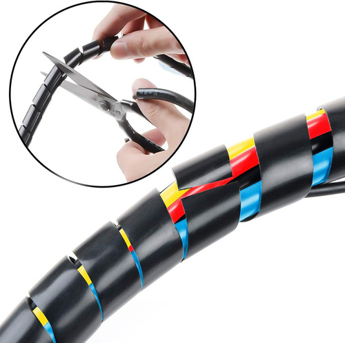 CRG-001-10M | Organizer, dæksel, kabel- og trådfletning | Sort 20 mm