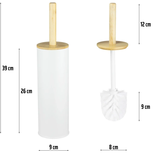 Toilettenbürste | mit Behälter | weiß | GY-TB014-WHITE
