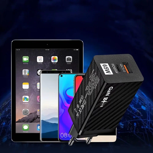 GAN | Snelle wandlader van 65 W met USB- en USB-C PD 3.0-poorten