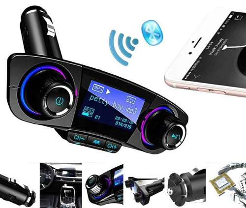 BT06 | Transmisor FM con Bluetooth 5.0 | AUXILIAR | SD | 2x USB 2.1A