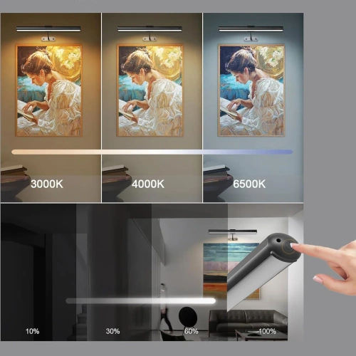 LED-Wandleuchte mit Akku | Kabellose Beleuchtung mit Magnethalterung | Farb- und Helligkeit einstellbar | WML-L22