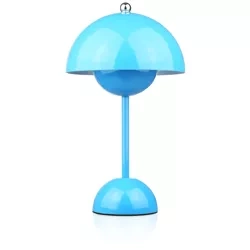 HJA27-1-BLEU | Lampe de table élégante | Lampe de nuit sans fil avec trois couleurs d&#39;éclairage