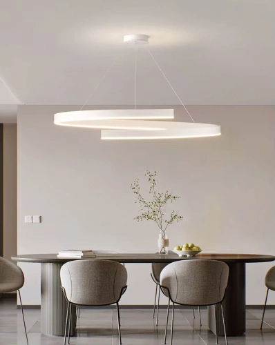 RLO-50CM-50W-W | Lampada a sospensione moderna 50 cm | Lampada LED a spirale 50W