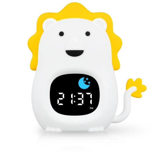 Despertador infantil LED con luz nocturna y ruido blanco - Luz de colores, alarma y simulación del amanecer | Luz nocturna con batería integrada | JL-822