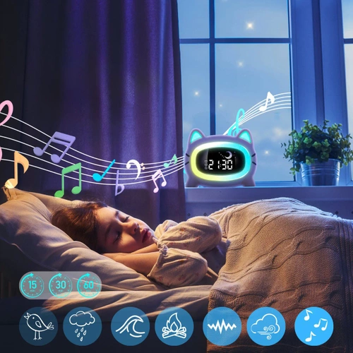 SG-5-W | Alarm clock with LED lamp | Color changing clock