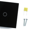 SW86-3 | Triple touch light switch | toughened glass | black