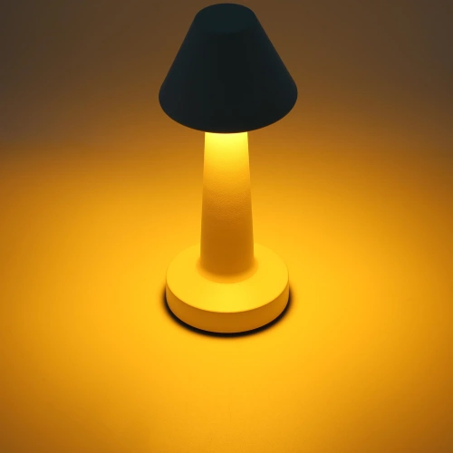 Kabellose Tischleuchte | Touch-Nachtleuchte mit einstellbarer Lichtfarbe | USB-Leuchte | gold | HJA12-GOLD