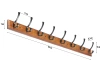 HG-80CM-WOOD | Wooden hanger for jackets, clothes | Wall hanger for the hall | Hanger with 16 hooks