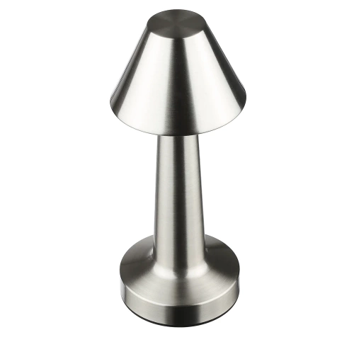 HJA12-ARGENT| Lampe de table sans fil | Lampe de nuit tactile avec couleur de lumière réglable | Lumière USB