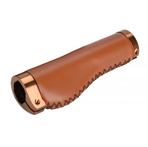 Impugnature ergonomiche per bici | Eleganti manopole per bici in pelle PU |PUBT-G211A-BR