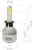 LED H1 S2 COB 36W 16000 lm súprava