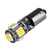 WW LED bilpære BA9S 5 SMD 5050 CAN BUS Varm hvid