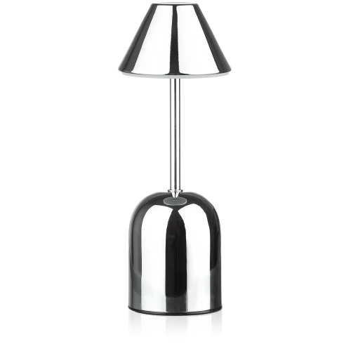 LED-Tischleuchte | kabellos, integrierter Akku 2.000 mAh, stufenlos dimmbar, Farbtemperatur einstellbar | silber | YG-D020-Silver