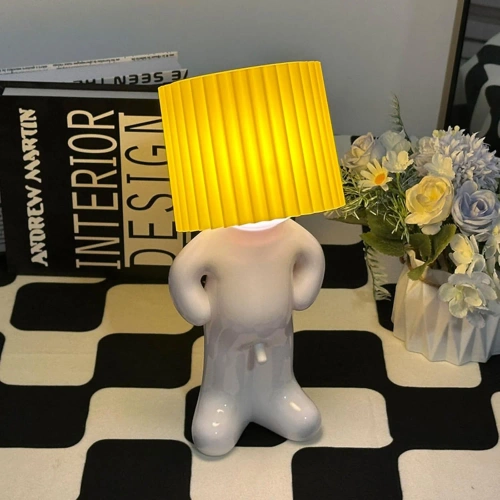 Lampă de veghe decorativă pentru copii, design băiat timid | lampă nocturnă LED modernă, alimentare USB, lumină caldă | YG-S295