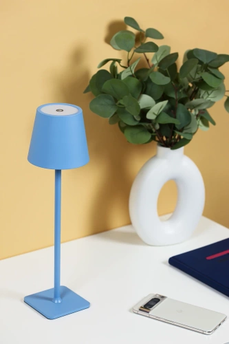 HJA20-BLUE | Asztali lámpa beépített akkumulátorral | Érintésérzékeny éjszakai lámpa