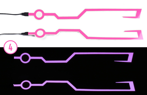 MEL - Iluminação ambiente para capacete de motociclista