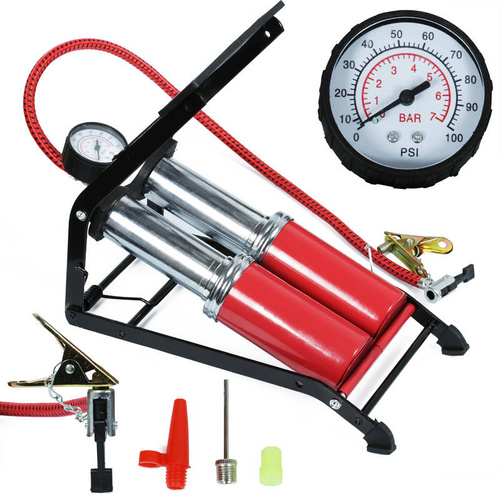 CC-110A | Dvoupístová nožní pumpa na pneumatiky, míče, matrace, nafukovací hračky | max. 7 bar