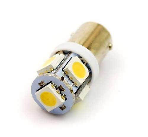 WW LED Bulb Car BA9S 5 SMD 5050 White Heat