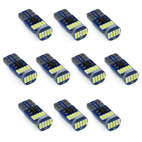 10 db autós LED izzó készlet W5W T10 15 SMD 4014 CAN BUS 2