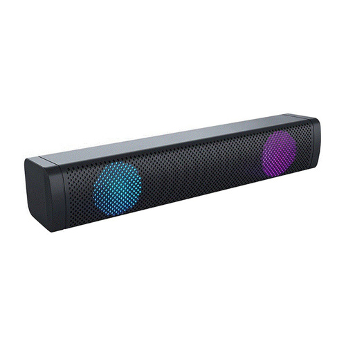 S4 | 2.0 Gaming Stereo Computer Soundbar Lautspecher mit RGB-LED-Hintergrundbeleuchtung | 6W RMS 20Hz-20kHz 4Ohm