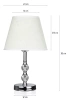 TB-D531 | Lámpara de noche de pie 38cm, moderna, glamurosa, rosca E27