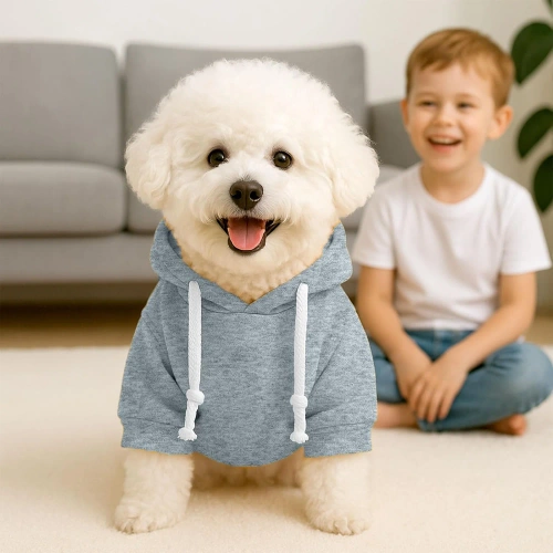 Sweat à capuche pour chien et chat | taille XS | gris | PET-015XS-GY