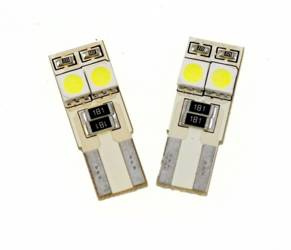 Car LED bulb W5W T10 4 SMD 5050 CAN BUS SIDED