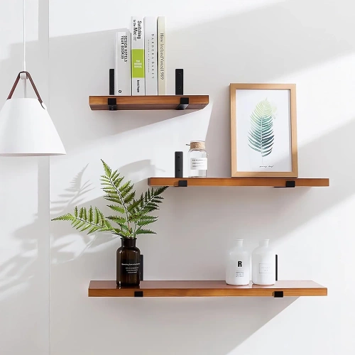 JZ-U235-BLACK | Set of 4 shelf brackets | Shelf angle 25 cm