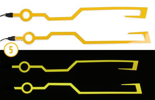 MEL - Iluminação ambiente para capacete de motociclista