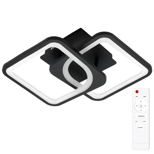 LED-Deckenleuchte | moderne Ausführung, Farbtemperatur einstellbar, Fernbedienung | RLS-C32W-B