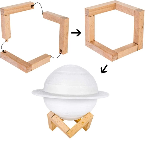 XK-D13 | Candeeiro de mesa em forma de Saturno | Luminária noturna com controle remoto RGB | Candeeiro infantil que muda de cor