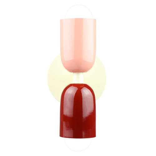 Two-tone LED wall lamp | designer sconce for living room or bedroom | YG-W008-R+P