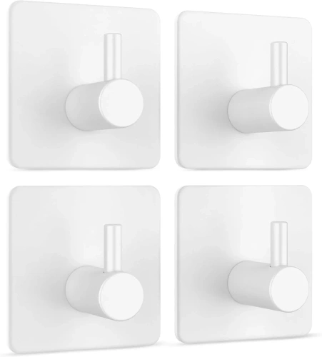 BXG-4PCS-БІЛИЙ | Білий гачок для одягу, полотна, рушників | Самоклеючий тримач для кухонних аксесуарів