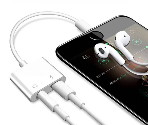 UA-009 | IPhone Lightning Adapter - Jack + Lightning | Audio adapter for iPhone