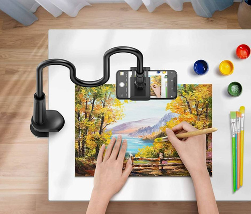 Flexibles Stativ für Smartphone und Tablet | Halterung mit Schwanenhals 50 cm | PSI-T006