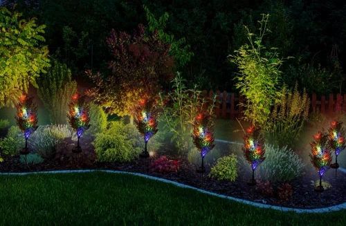 FLD-32-C | Cypress LED solar garden lamp | 80cm, 600mAh