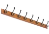 HG-80CM-LEGNO | Appendiabiti in legno per giacche, vestiti | Appendiabiti da muro per l'ingresso | Appendiabiti con 16 ganci