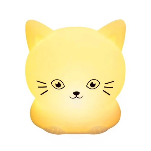 Silicone LED Night Light Kitty | Portable Children's Lamp 9 Light Colors | USB Rechargeable Lamp | JL-228