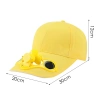 SFH-8934-AMARILLO | Sombrero solar con molino de viento | Gorra de béisbol con ventilador incorporado | Tapa de enfriamiento
