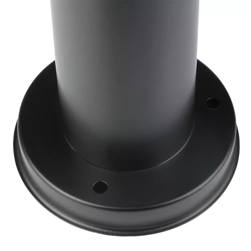 LLR-65CM | Stojací zahradní lampa, kulatý sloupek pro žárovku E27 | Napájení 230V, nerez | Matná černá, 65 cm