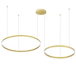 RLK-C02-38W-G | Two Piece Modern Pendant Lamp | LED | Gold