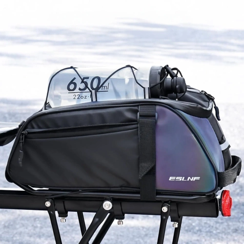 3in1 bike pannier for the trunk 8L | Waterproof bag with reflectors | Roomy rear pannier for the trunk | FGTB-02