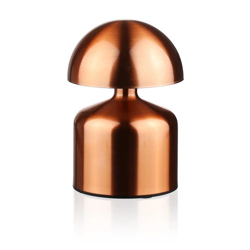 HJA41-COPPER | Mushroom LED table lamp | Wireless lamp for hotel, restaurant | Night touch lamp