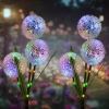 FLD-03-C | Zonnebloem | Tuinlamp op zonne-energie LED Decoratieve knoflook triple | 70cm, 600mAh