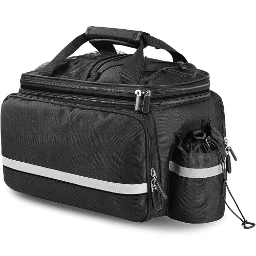 Alforja impermeable para maletero de 27 l | Bolsa para bicicleta con protector de lluvia y reflectores | Bolsa resistente 3 en 1 | ZTB-670