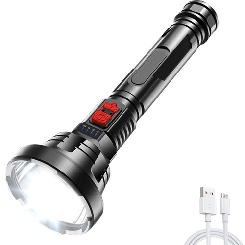 TL-826 | LED tactische zaklamp met ingebouwde batterij | 3 verlichtingsmodi, 500 lm, 2000 mAh