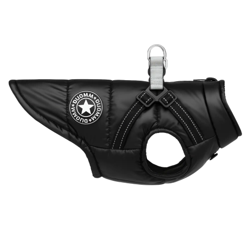 Giacca invernale per cane con imbracatura integrata | taglia S | PET-017XS-BK