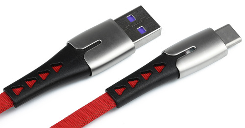 UC-008 | Tipo C 1M | Cabo USB 5A com LED para o seu telefone