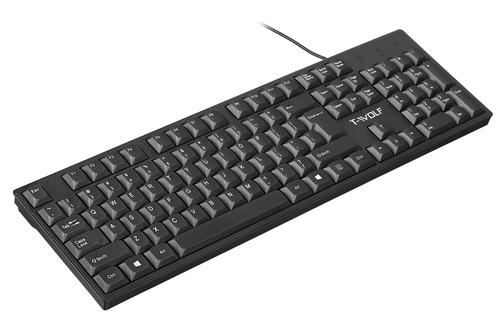 T15 | Wired flat keypad with numeric keypad, low-profile buttons, for the office, quiet