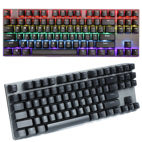 T71 | Spillemekanisk tastatur med RGB LED-baggrundsbelysning, korte, blå kontakter